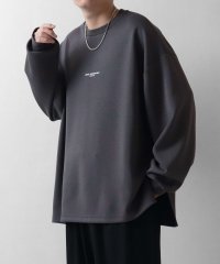 Confirm/コンファーム Confirm ドレープとろみ オーバーサイズ ワンポイント フロントプリント ビッグシルエット ダンボールニットプルオーバースウェット/508353135