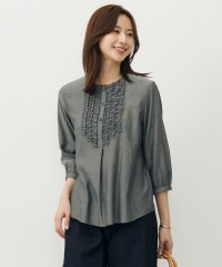J.PRESS LADIES（LARGE SIZE）/【洗える・速乾・接触冷感】リライムライトローン フリル ブラウス/508353739