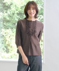 J.PRESS LADIES（LARGE SIZE）/【洗える・速乾・接触冷感】リライムライトローン フリル ブラウス/508353739