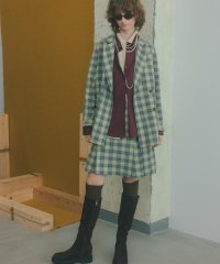 N Natural Beauty Basic/チェックミニスカート/508354179