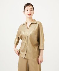 Sybilla/メタリックリネンシャツ/508355322