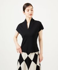 Sybilla/Vネック梨地カットソー/508355329