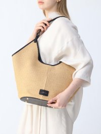 Aga/アーガ Aga 雑材ペンタゴンハンドバッグ/508355375