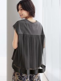 FENNEL/フェンネル FENNEL バックチュールフレンチスリーブカットソー/508355377