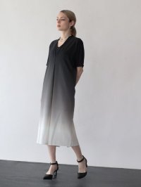 Aga Black/アーガブラック Aga Black 2重Vネックグラデーションワンピース/508355379