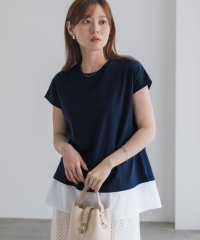 MAC HOUSE/マックハウス Mac－House nAvy 時短 異素材フレンチプルオーバー/508356707
