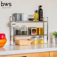 bws SELECTION/bws SELECTION ビーワースセレクション ラック カウンターラック 伸縮スリムラック 2段 ステンレス マグネット対応 4段階 SB－130045/508356744