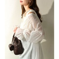 Classical Elf/クラシカルエルフ Classical Elf 軽やかな風を纏って、ふんわり。前後2wayシアーヨウリュウキャンディスリーブギャザーブラウス(長袖）/508356917