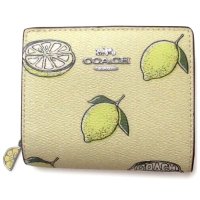 COACH/コーチ COACH コーチ 財布 COACH アウトレット コーチ スナップウォレット レモンプリント フルーツ柄 二つ折り財布 CAP19 SVXUC/508356961