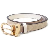 COACH/コーチ COACH コーチ ベルト COACH コーチ アウトレット レディース シグネチャー ハーネス バックル カット トゥ サイズ リバーシブル ベルト /508356972