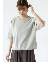 Lugnoncure/ルノンキュール Lugnoncure スウェットライク半袖プルオーバーニット/508357339