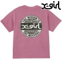 X-girl/エックスガール X－girl PIGMENT DISTRESSED CIRCLE LOGO S/S TEE LtGREY ライトグレー [10525201101/508357574