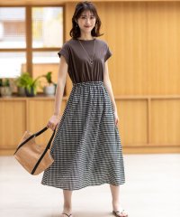 any SiS S/【洗える】チェックドッキング ワンピース/508357757