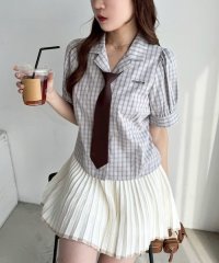 NICE CLAUP/OLIVE des OLIVE OUTLET/【one after another】ネクタイ付きシャツ/508357763