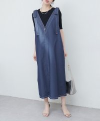 NICE CLAUP/OLIVE des OLIVE OUTLET/【natural couture】肩リボンデニムライクジャンスカ/508357774