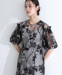 PourVous/プールヴー PourVous 結婚式二次会パーティードレスパフスリーブエンブロイダリーロングフレア袖あり&ロング大きいサイズ同窓会成人式オケージョンドレスフォー/508358196