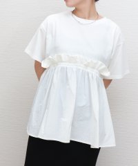 libelle more/リベル モア libelle more フリル切り替えペプラム半袖Tシャツ/508358444