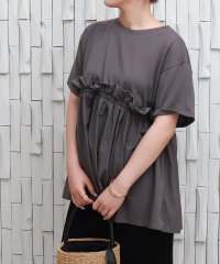 libelle more/リベル モア libelle more フリル切り替えペプラム半袖Tシャツ/508358444