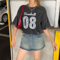 non-hedge/ノンヘッジ non－hedge ダメージブリーチショートTシャツ/508358458