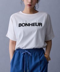 NICOLE white/刺繍ロゴTシャツ/508331515