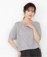 PROPORTION BODY DRESSING/ダイヤ柄半袖ニット/508358949