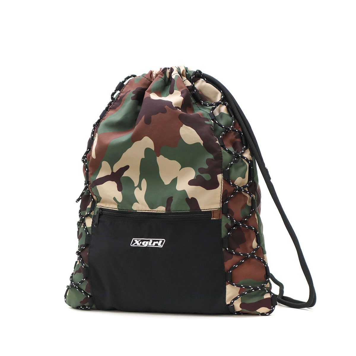 新品　エックスガール　X-girl KNAPSACK ナップサック　XG 迷彩 新品 エックスガール X-girl KNAPSACK ナップサック XG 迷彩