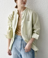 SHIPS any WOMEN/SHIPS any:〈洗濯機可能〉リネン ミックス スタンドカラー ポケット シャツ 25SS 2/508359342