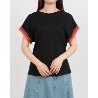 RINASCIMENTO/リナシメント RINASCIMENTO 袖フリンジTシャツ/508359384