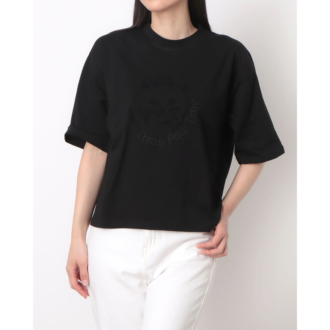 スリーフォータイム Three Four Time TFTオリジナルネコTシャツ （ホワイト） スリーフォータイム Three Four Time TFTオリジナルネコTシャツ