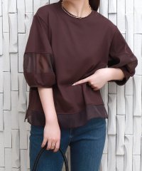 libelle more/リベル モア libelle more オーガンジー切り替えランタンスリーブプルオーバー/508359454