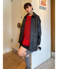 emmi atelier/フェイクレザーダブルジップブルゾン/508359463