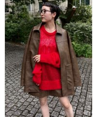 emmi atelier/フェイクレザーダブルジップブルゾン/508359463