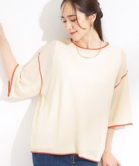 SHOO・LA・RUE Cutie Blonde/キューティーブロンド Cutie Blonde 【2点セット】カノコ編み配色半袖ニット×タンクトップセット/508359704