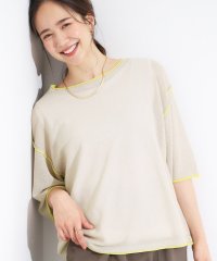 SHOO・LA・RUE Cutie Blonde/キューティーブロンド Cutie Blonde 【2点セット】カノコ編み配色半袖ニット×タンクトップセット/508359704