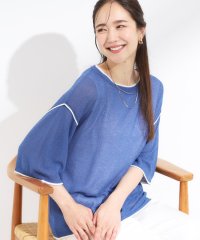 SHOO・LA・RUE Cutie Blonde/キューティーブロンド Cutie Blonde 【2点セット】カノコ編み配色半袖ニット×タンクトップセット/508359704
