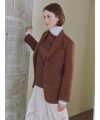 emmi atelier/ウールチェックジャケット/508360027
