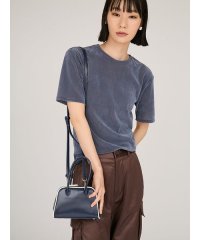 emmi atelier/フェイクレザーパイピングミニボストンバッグ/508360056