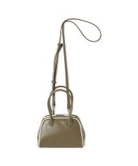 emmi atelier/フェイクレザーパイピングミニボストンバッグ/508360056
