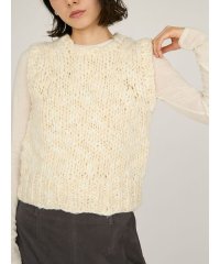 emmi atelier/ウールミックスハンドニットベスト/508360080