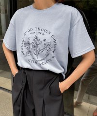 LOWO/ロワ LOWO 綿混フロントプリントTシャツ カットソー/508360689