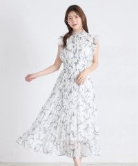 tocco closet/トッコクローゼット tocco closet リボン＆フリル付きウエストシャーリングリボンプリントプリーツワンピース/508360715