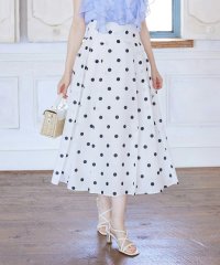 tocco closet/トッコクローゼット tocco closet バックレースアップコインドットタックフレアスカート/508360716