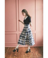 tocco closet/トッコクローゼット tocco closet ウエストダーツチェック柄フレアスカート/508360717