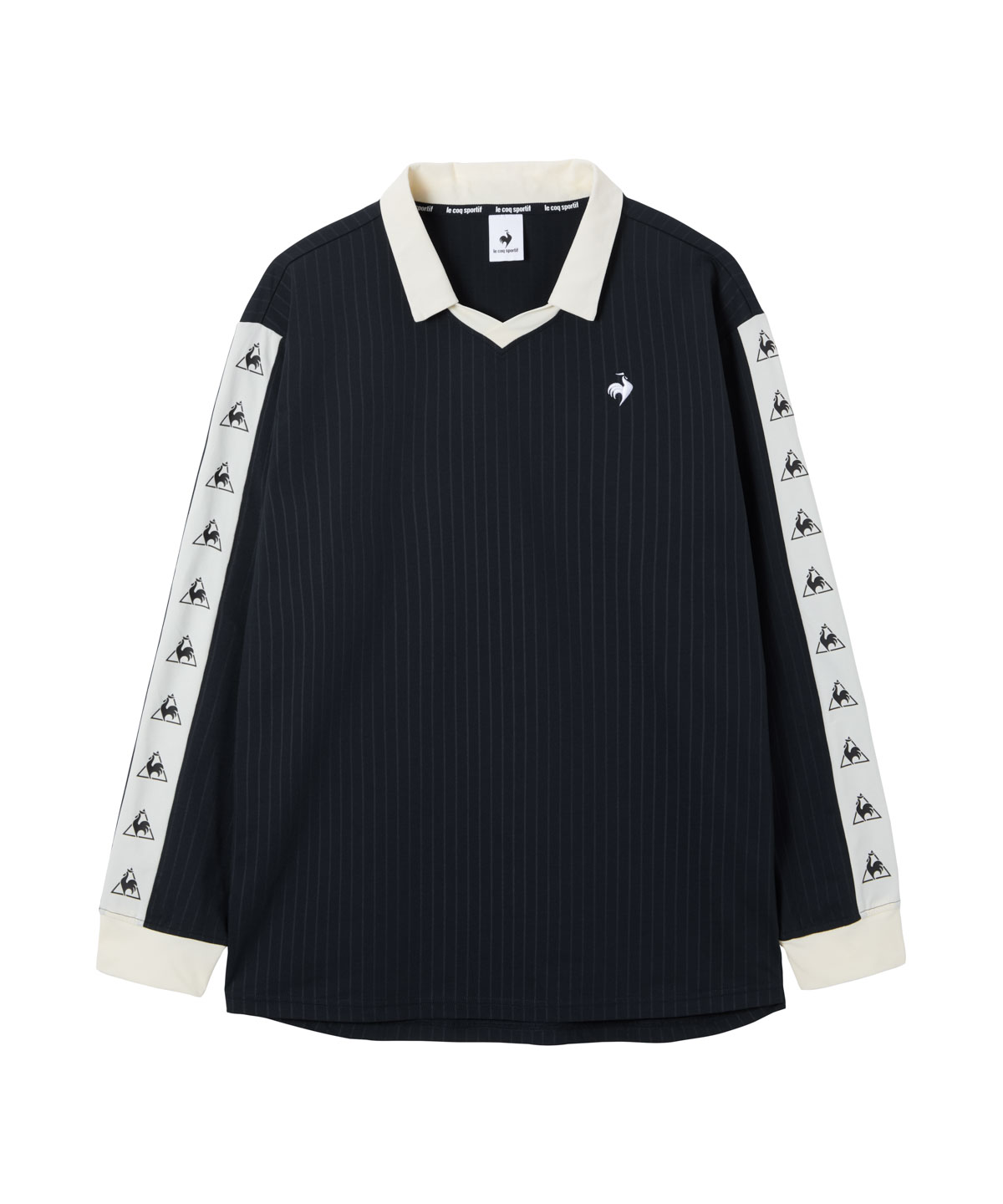 le coq sportif - ルコックスポルティフ ゴルフウェア ポロシャツ ロゴ刺繍 長袖 L 黒 ブラック le coq sportif GOLF ルコックスポルティフ ゴルフ メンズ