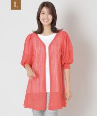 TO BE CHIC(L SIZE)/【L】透かし編み ミドルニットカーディガン/508343775