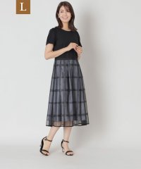 TO BE CHIC(L SIZE)/【L】チュールチェック ドッキングワンピース/508343778