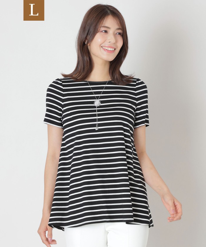 未使用】TO BE CHIC トゥービーシック 七分袖 Aラインチュニック L