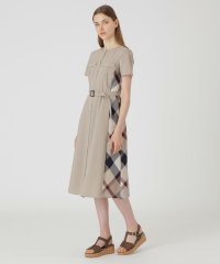 BLUE LABEL CRESTBRIDGE/フロントポケットパーシャルチェックドレス/508344033