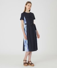BLUE LABEL CRESTBRIDGE/フロントポケットパーシャルチェックドレス/508344033