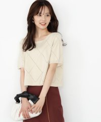 PROPORTION BODY DRESSING/ダイヤ柄半袖ニット/508358949